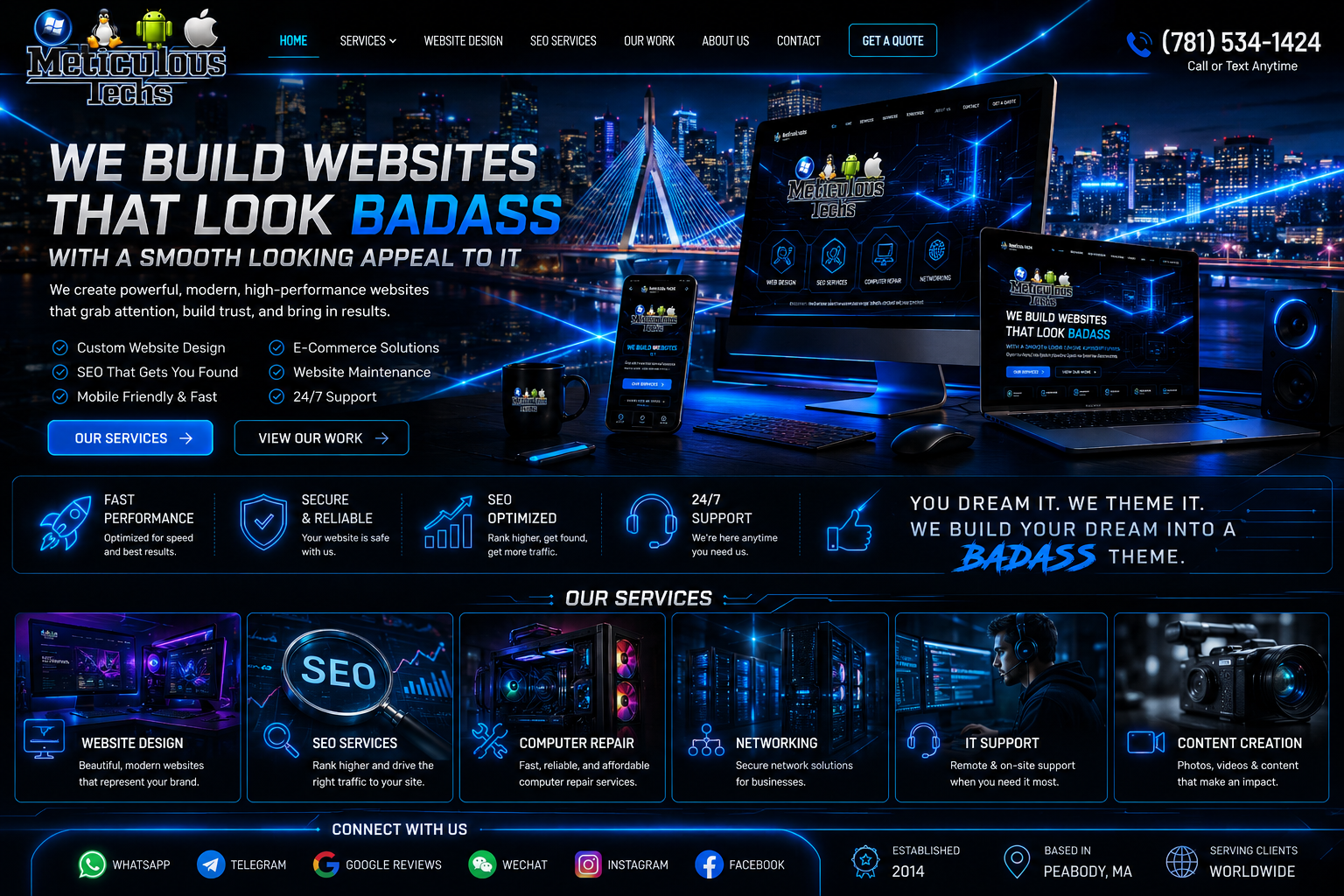 Meticulous Techs website design showcase